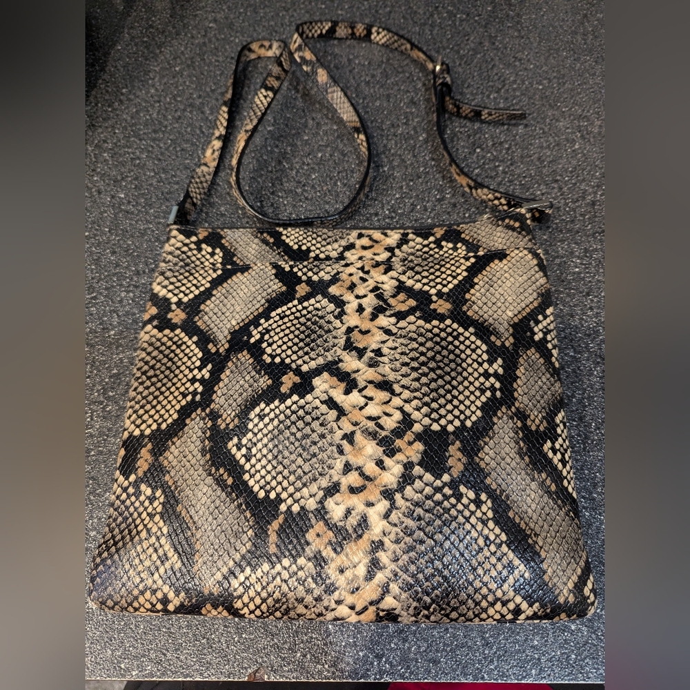Snake Print Cross Body Bag